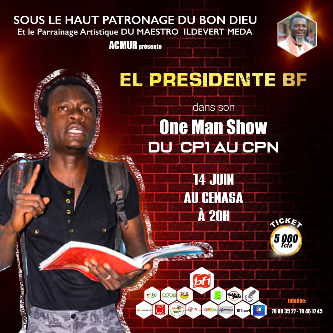  HUMOUR: El Presidenté en prestation One Man Show au CENASA le 14 juin.