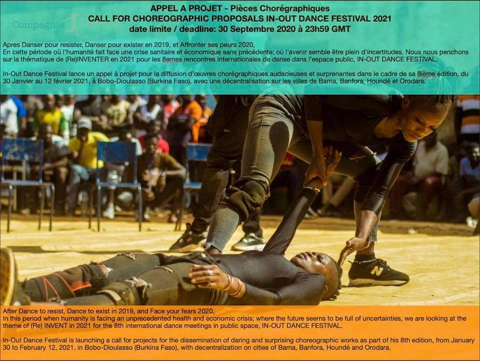  Appel à projet de pièces chorégraphiques de In-out Dance Festival 2021