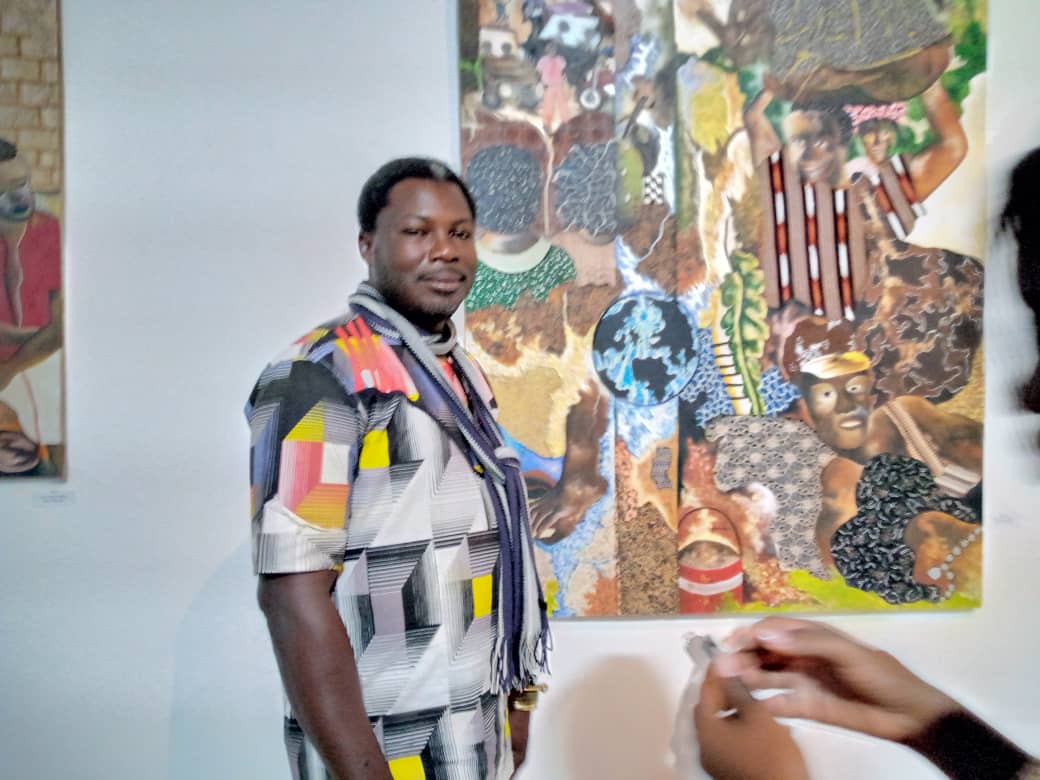  VERNISSAGE: le peintre Fernand Sawadogo en exposition à l’institut français de Ouagadougou