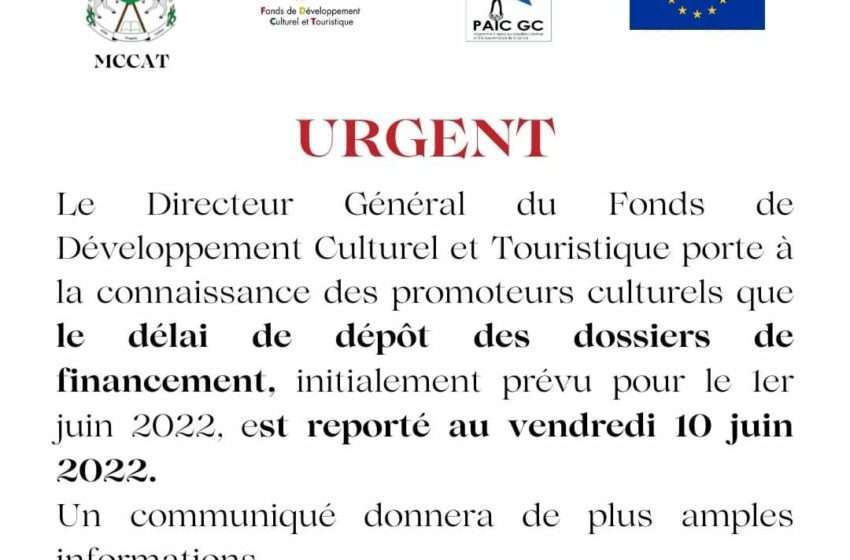  2e appel à projets du FDCT dans le cadre du PAIC-GC: la date butoir reportée au 10 juin 2022