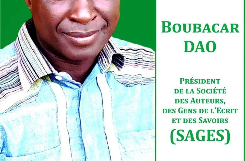 Saison littéraire du Faso 2022-2023: la SAGES livre son message officiel