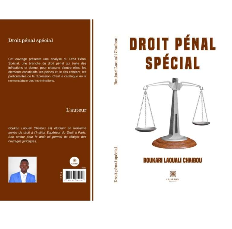 LITTERATURE : «Droit Pénal Spécial», l’analyse de l’écrivain et juriste Boukari CHAIBOU